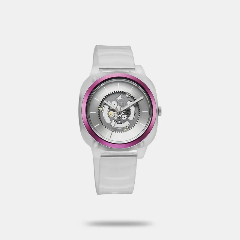 Fastrack Bare Quartz Analog Skeleton Unisex Watch With Grey Dial And Translucent Plastic Strap - 3312PP05 - Image 2