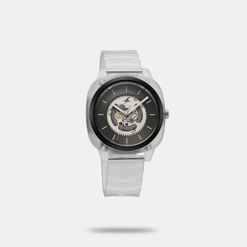 Fastrack Bare Quartz Analog Skeleton Unisex Watch With Anthracite Dial And Translucent Plastic Strap - 3312PP06 - Image 2