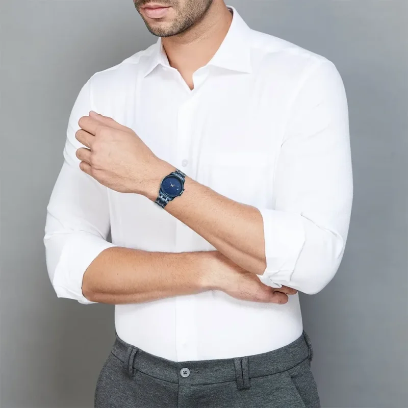 Fastrack Pulse Quartz Analog Blue Round Dial Blue Stainless Steel Strap Watch For Guys - 3314QM01F - Image 5
