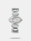 Fastrack Hitlist Quartz Analog White Dial Stainless Steel Strap Watch for Girls - 6024SM02