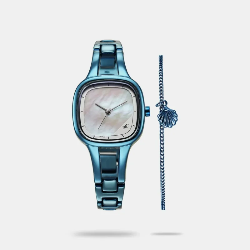 Fastrack Pulse Quartz Analog Mother Of Pearl Dial Metal Strap Watch for Girls - 6147QM01F