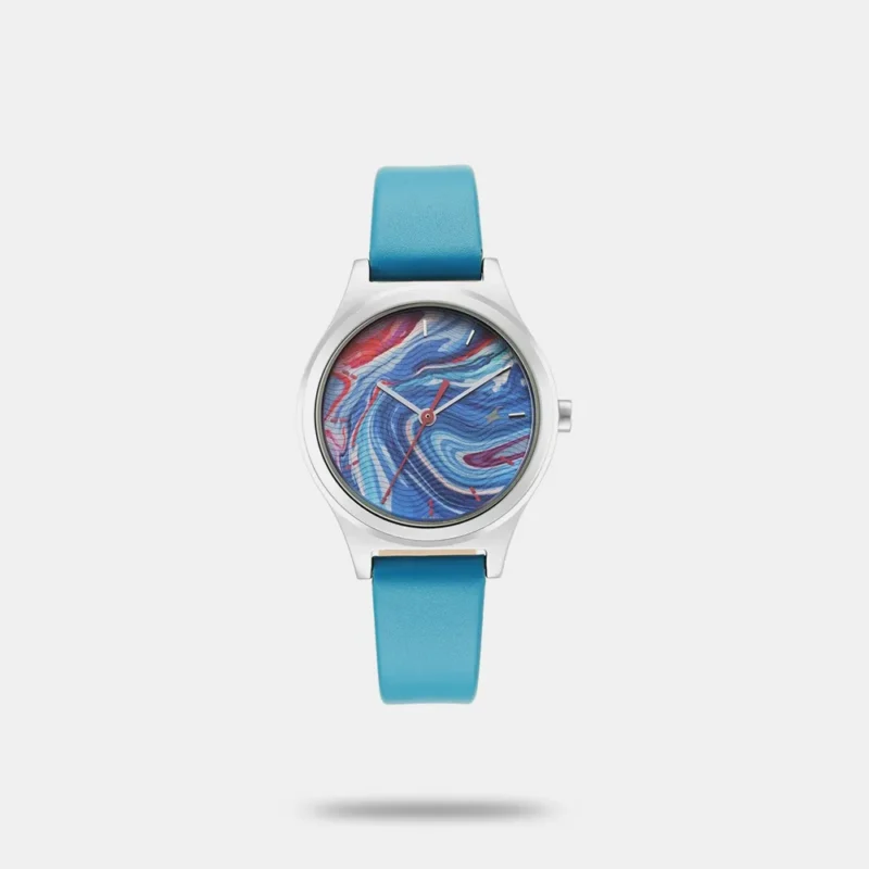 Fastrack Stunners Quartz Analog Multicoloured Dial Leather Strap Watch for Girls - 6152SL05