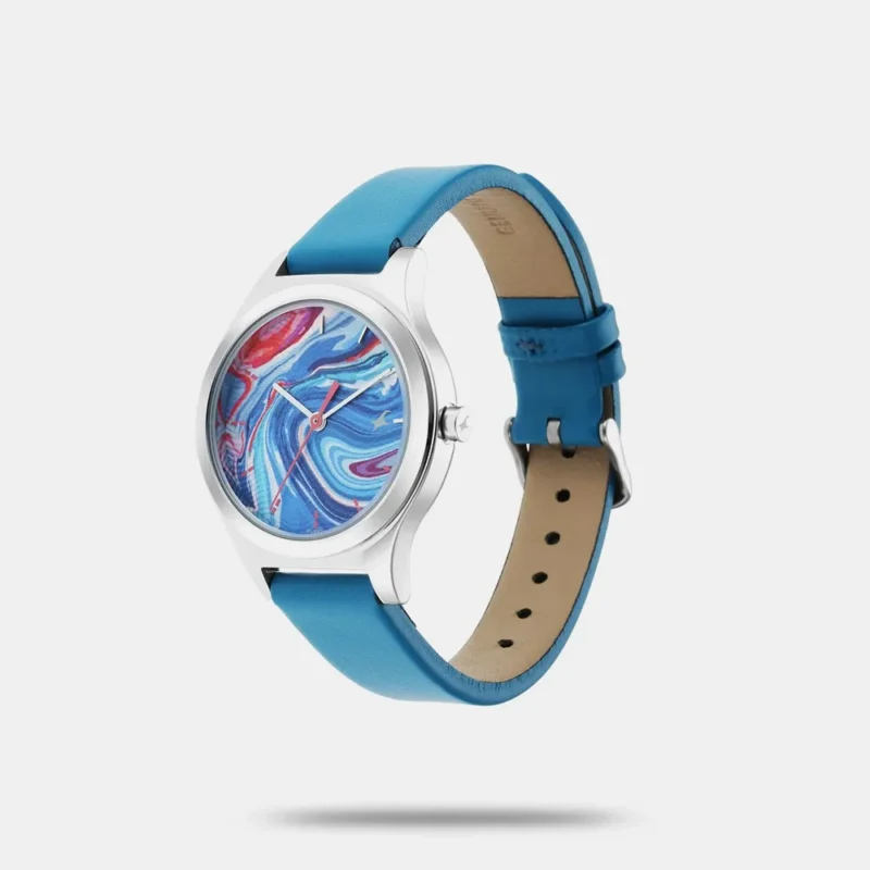 Fastrack Stunners Quartz Analog Multicoloured Dial Leather Strap Watch for Girls - 6152SL05 - Image 2