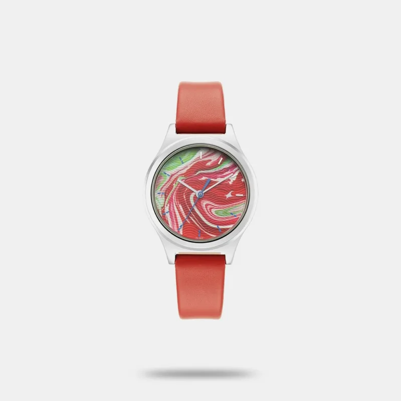 Fastrack Stunners Quartz Analog Multicoloured Dial Leather Strap Watch for Girls - 6152SL07