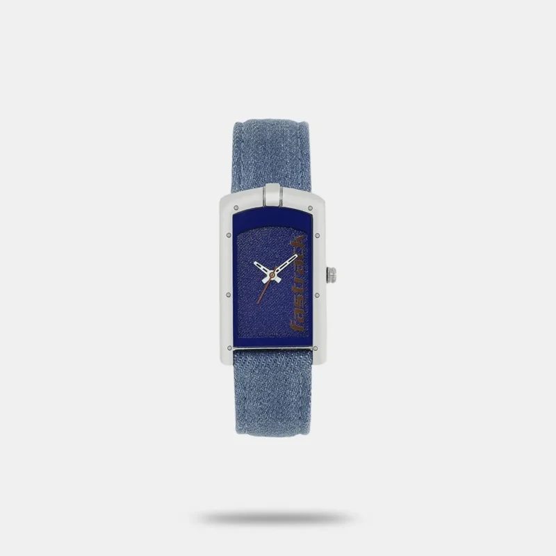 Fastrack Denim Quartz Analog Blue Dial Denim Strap Watch for Girls - 6183SL01