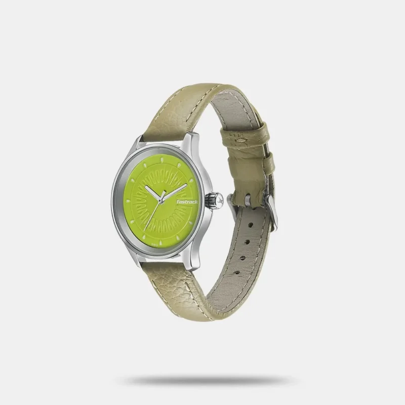 Fastrack Girls Instant Fashion Pop: Fluorescent Green Dial Watch - 6203SL01 - Image 2