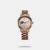 Accessorize your collection with this perfect watch. It features an analog round dial, stainless steel straps, and 30-meter water resistance, making it suitable for daily wear and adventurous outings. The push-button clasp ensures a secure fit, while the elegant design seamlessly blends charm and sophistication, making it a versatile addition to any wardrobe.