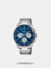 5 bar water resistance, Date display at 3 o'clock. A simple, easy-to-use design, Stainless steel band.