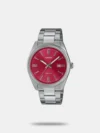 Simple yet stylish, this unisex's digital watch watch from the Vintage Series collection by Casio will be a perfect pick for you. Its stainless steel strap flaunts a silver hue that accentuates the look of the watch. The square dial is secured by a and is encased in a 30.3 mm case. It exudes chronograph and a crown for time adjustment. Furthermore, it is completed with a hook buckle clasp that ensures a secure fit on the wrist.