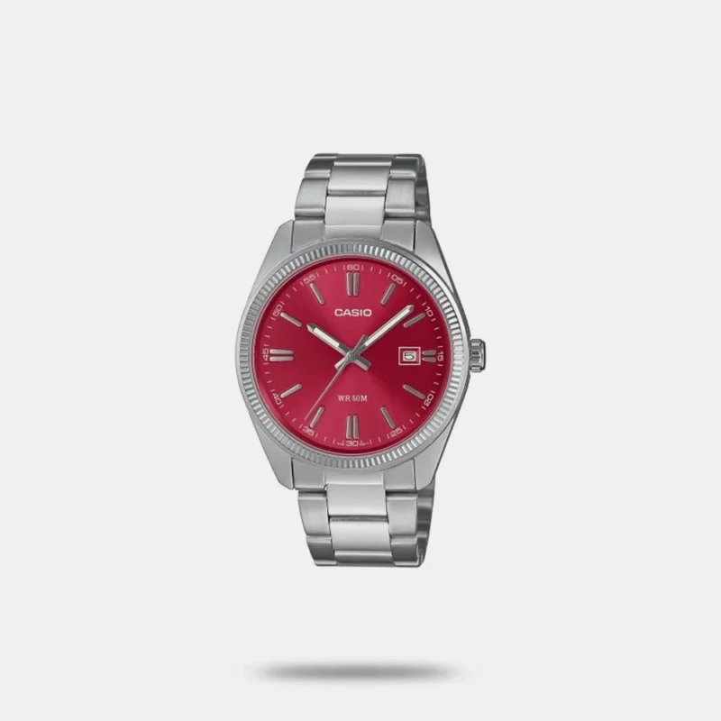 Enticer Men Quartz Red Dial Analog Stainless Steel Watch MTP - A2367