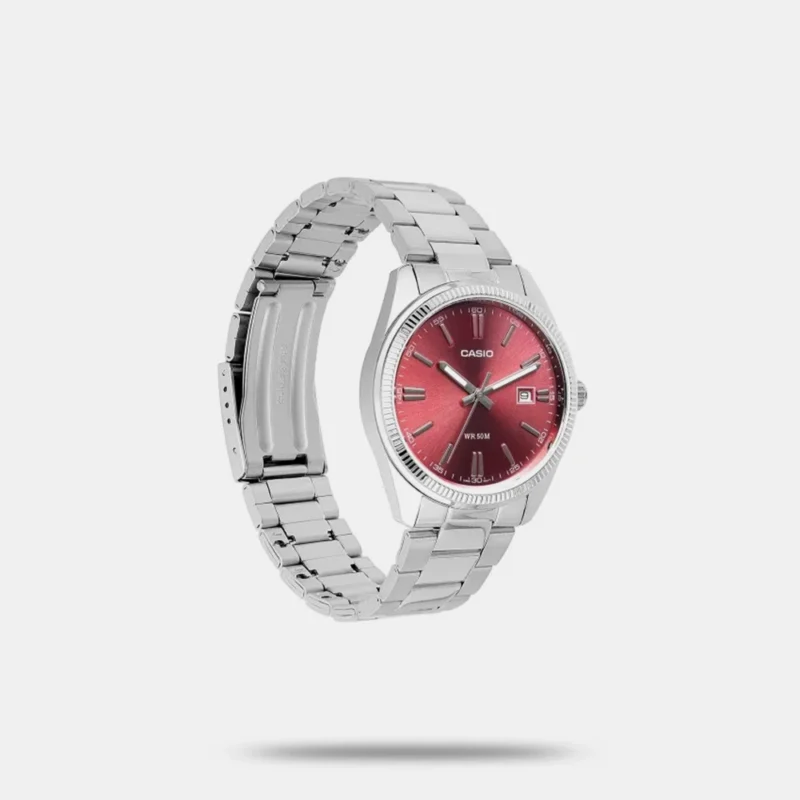 Enticer Men Quartz Red Dial Analog Stainless Steel Watch MTP - A2367 - Image 2