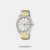 Make a bold impression with this sophisticated watch. The round 44.2mm dial features a classic 3-hand movement, with stick indices, along with a convenient date window. Designed for both style and durability, the watch offers water resistance up to 50 meters and is equipped with a robust metal strap, secured with a fold-over deployment clasp closure for a comfortable fit.
