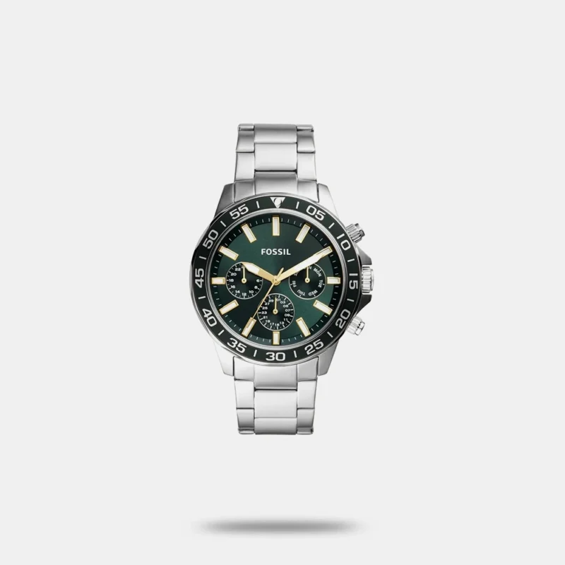 Bannon Men Quartz Green Dial Chronograph Stainless Steel Watch - BQ2492
