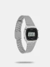 Vintage Black Dial Silver Stainless Steel Band Digital Watch - For Men & Women - D089 - Image 2