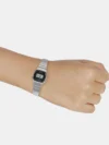 Vintage Black Dial Silver Stainless Steel Band Digital Watch - For Men & Women - D089 - Image 5