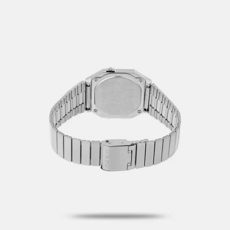 Vintage Unisex Quartz Silver Dial Digital Stainless Steel Watch - D346 - Image 3