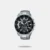 Elevate your watch game with this designer 53mm chronograph watch that comes with a round dial, functionality subdials, and a three-hand movement with stick indices. The watch also features water resistance up to 100 meters and a sturdy metal strap with a fold-over deployment clasp closure that ensures a secure fit.