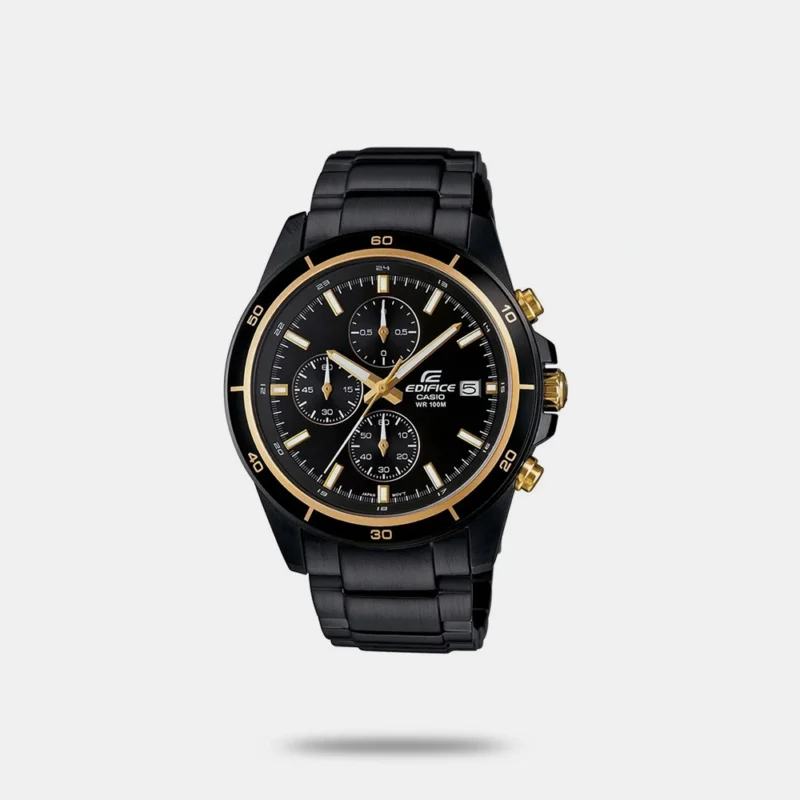 Men EDifice EFR-526BK-1A9VUDF Black Analog Dial Black Stainless Steel Band - EX208
