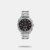 Inspired by classic American machinery, the Machine Chronograph commands attention with its bold knurled topring. Unmistakably masculine with a bold 44 mm case housing a brushed black dial with textured details, all protected by a mineral crystal face. Powered by a precision quartz chronograph movement, this rugged timepiece is built to last with a durable stainless steel bracelet. A true statement in industrial-inspired design.