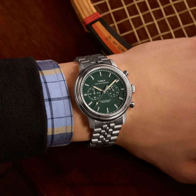 TIMEX Waterbury Green Round Dial Analog Men's Watch - TW2Y23600UJ - Image 5