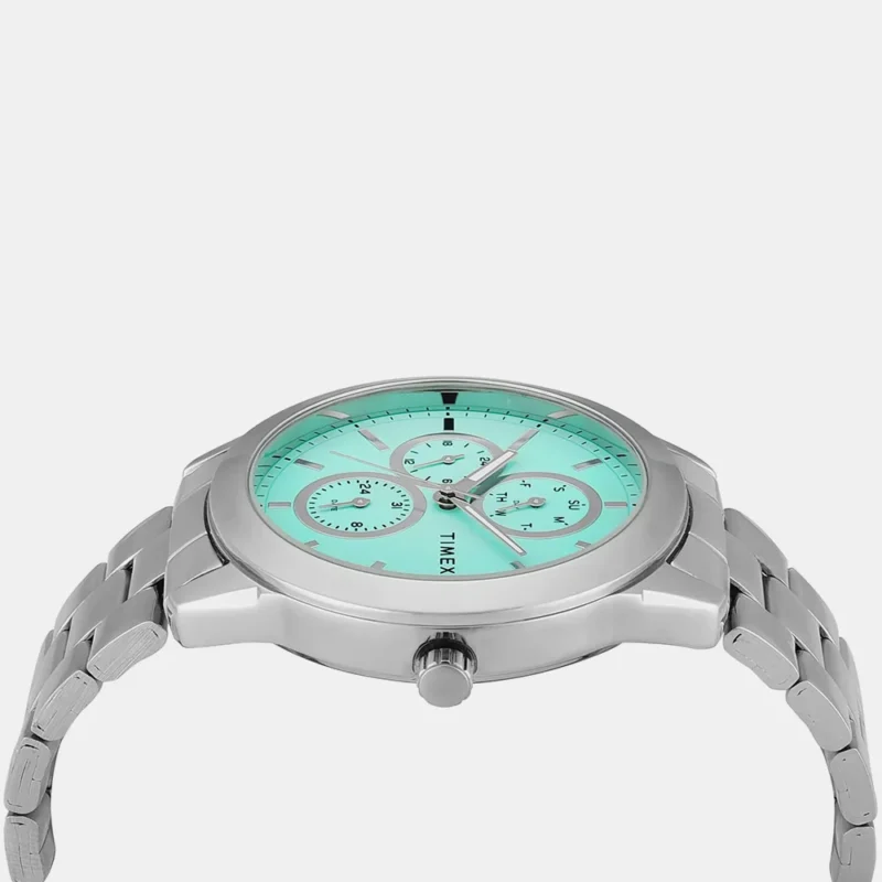 TIMEX Men Tiffany Blue Round Dial Analog Watch - TWEG18520 - Image 3