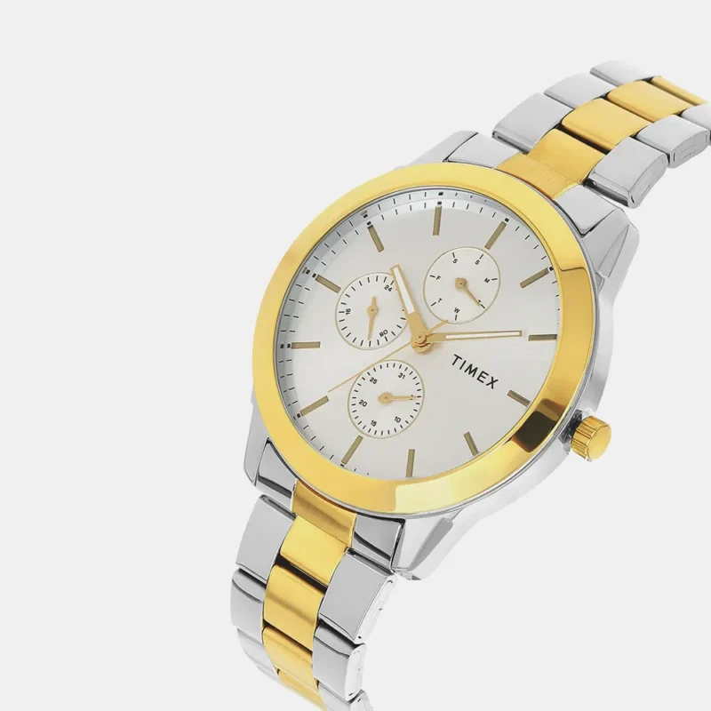 Men Brass Dial & Stainless Steel Straps Analogue Watch - TWEG18523 - Image 4