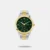 Everyone will appreciate your fine taste in style as you wear this men's analog watch by Timex. The silver round dial is secured by a mineral glass and is functional on a quartz movement. It exudes multifunction. The stainless steel strap vaunts a silver & gold hue that enhances the look of the watch. Furthermore, it is completed with a push-button clasp to ensure a secure fit on the wrist.
