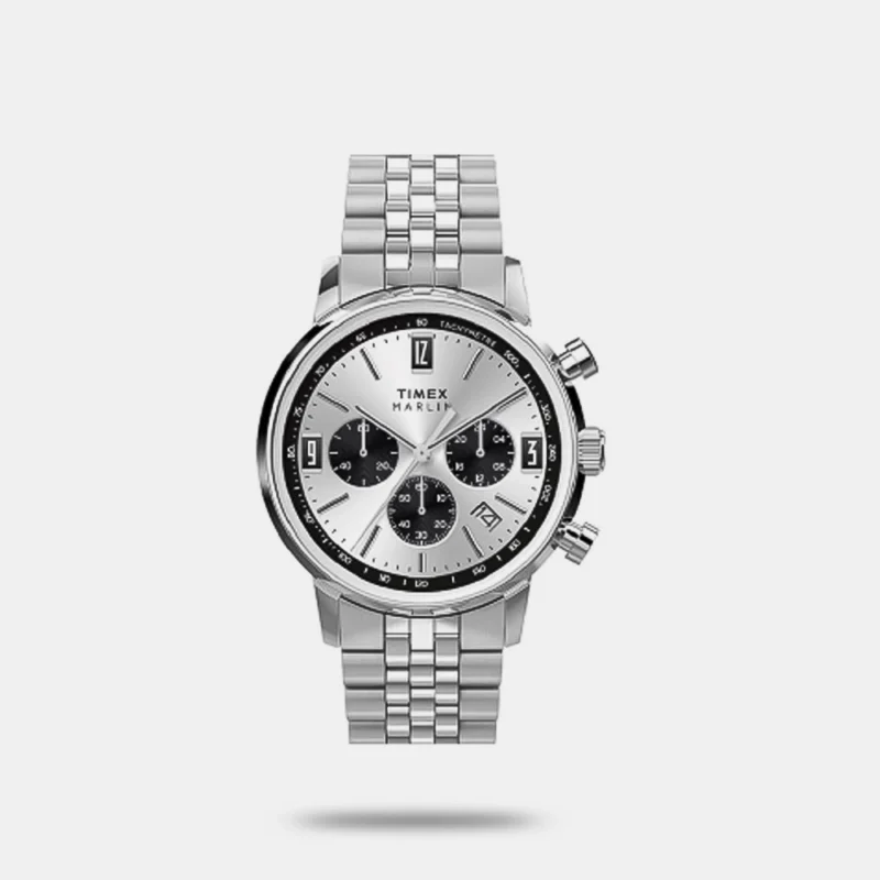 Timex Marlin Men Silver-Tone Analog Round Stainless Steel Dial Watch - TWEG26704