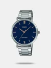 Defined by sharp lines and sweeping curves, the Waterbury Sub-second features an enhanced 39mm stainless-steel case with a slimmer profile and an elegant two-tiered bezel. Encircling the black dial are Roman numeral markers and a rail track, paired with a 24-hour format sub-dial just above 6 o’clock. This sophisticated timepiece is paired with a stainless-steel bracelet.