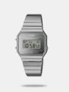 Simple yet stylish, this unisex's digital watch watch from the Vintage Series collection by Casio will be a perfect pick for you. Its stainless steel strap flaunts a silver hue that accentuates the look of the watch. The square dial is secured by a and is encased in a 30.3 mm case. It exudes chronograph and a crown for time adjustment. Furthermore, it is completed with a hook buckle clasp that ensures a secure fit on the wrist.