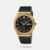 Go for bold, streamlined style with a classic, easy-read analog watch featuring a metal octagonal case. Enjoy handy functions like water resistance up to 50 meters and date-day display.