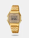 1/100-second stopwatch Alarm LED illuminator Water resistant Stainless steel band Popular retro design