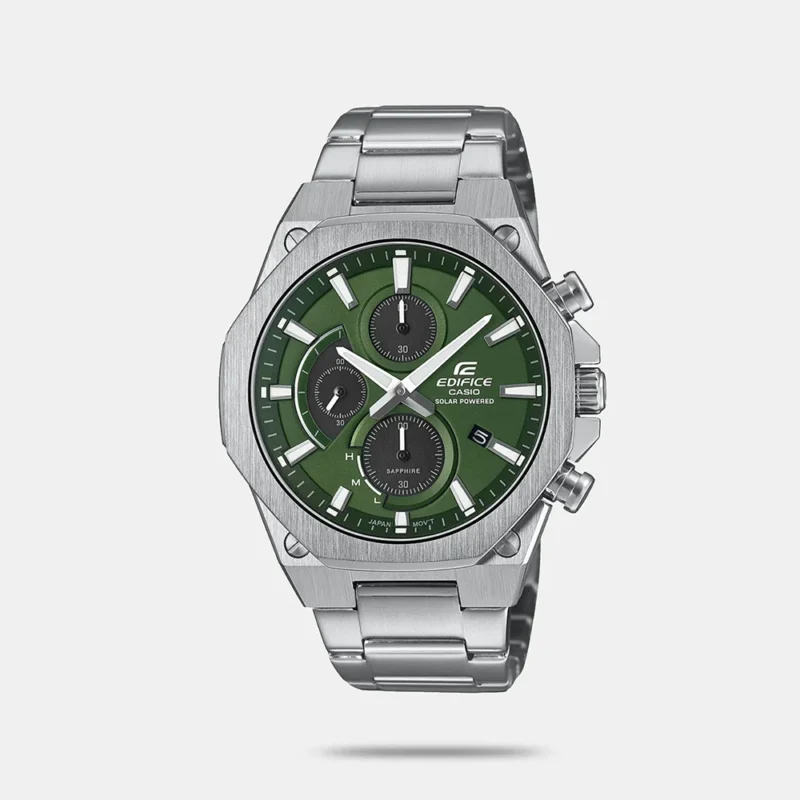 Edifice Men Quartz Green Dial Chronograph Stainless Steel Watch EFS-S570D-3AUDF - ED643