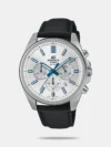 Slim Solar-Powered Chronograph with Sapphire Crystal | Although multi-hand chronograph cases tend to be thick, this is a solar powered chronograph with a case kept to a thickness of 9.7 mm to provide an enhanced fit. The watch boasts a flat octagonal bezel with a hairline finish that creates a sporty yet luxurious design. Uses a scratch-resistant sapphire crystal.