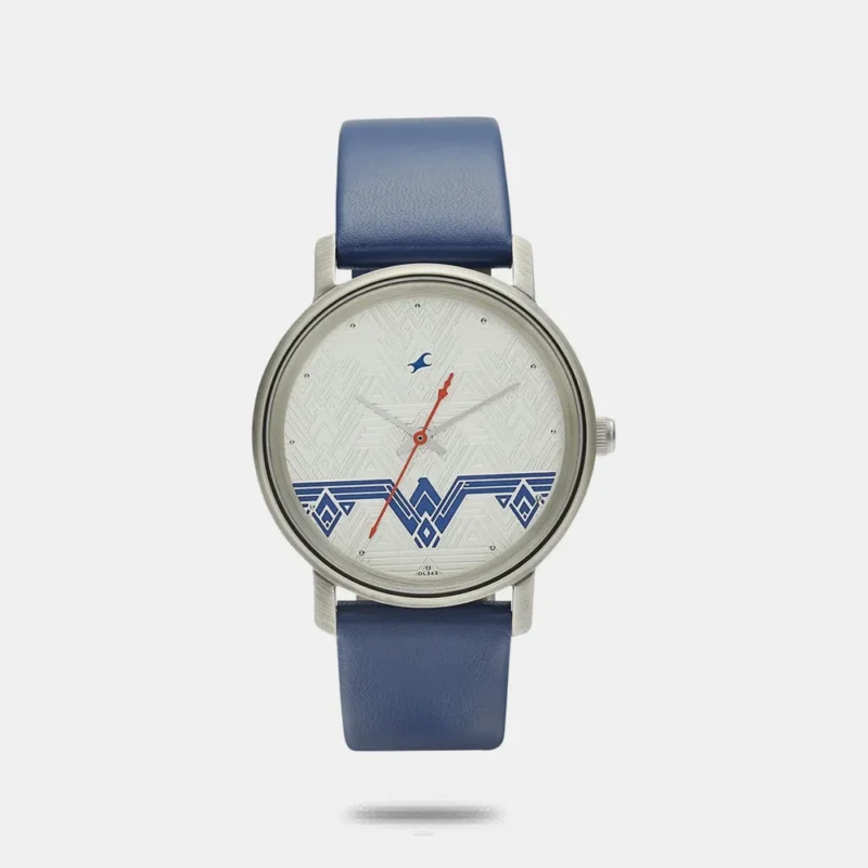 Fastrack Wonder Woman Quartz Analog Silver Dial Leather Strap Watch for Girls - 6244QL01