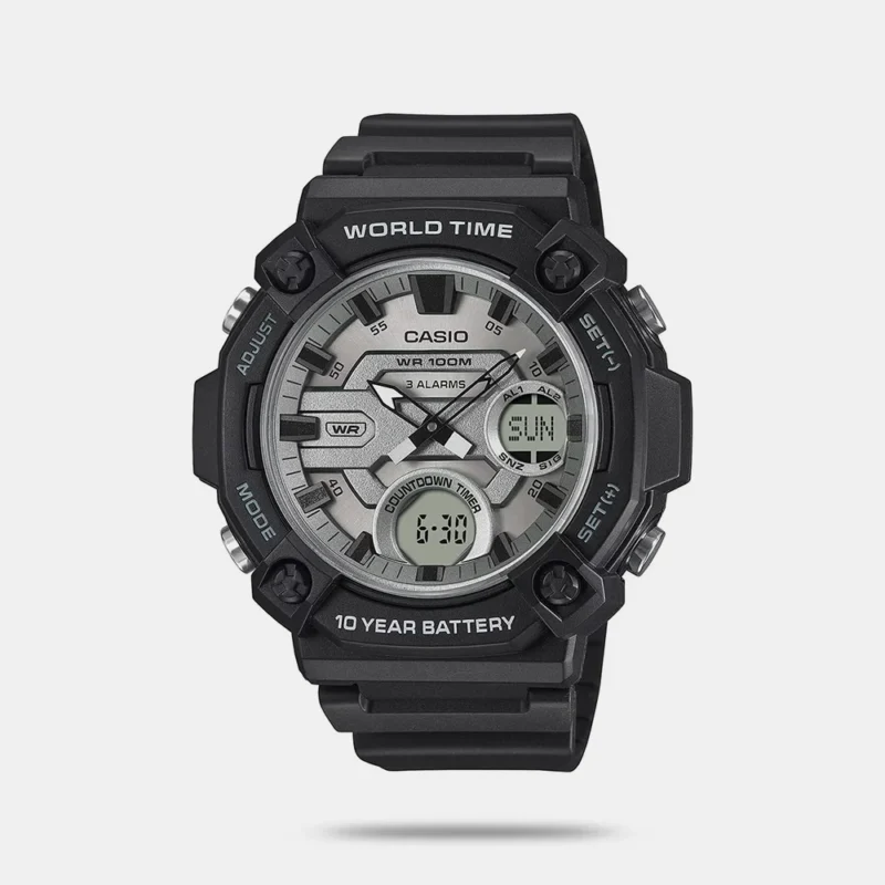 Casio Youth AEQ-120W-7AVDF Analog-Digital Silver Dial Men - AD284