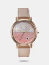 Fastrack Style Up Quartz Analog Mother Of Pearl Dial Rose Gold Stainless Steel Strap Watch For Girls