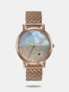 Fastrack Style Up Quartz Analog Pink Mother Of Pearl Dial Pink Leather Strap Watch For Girls