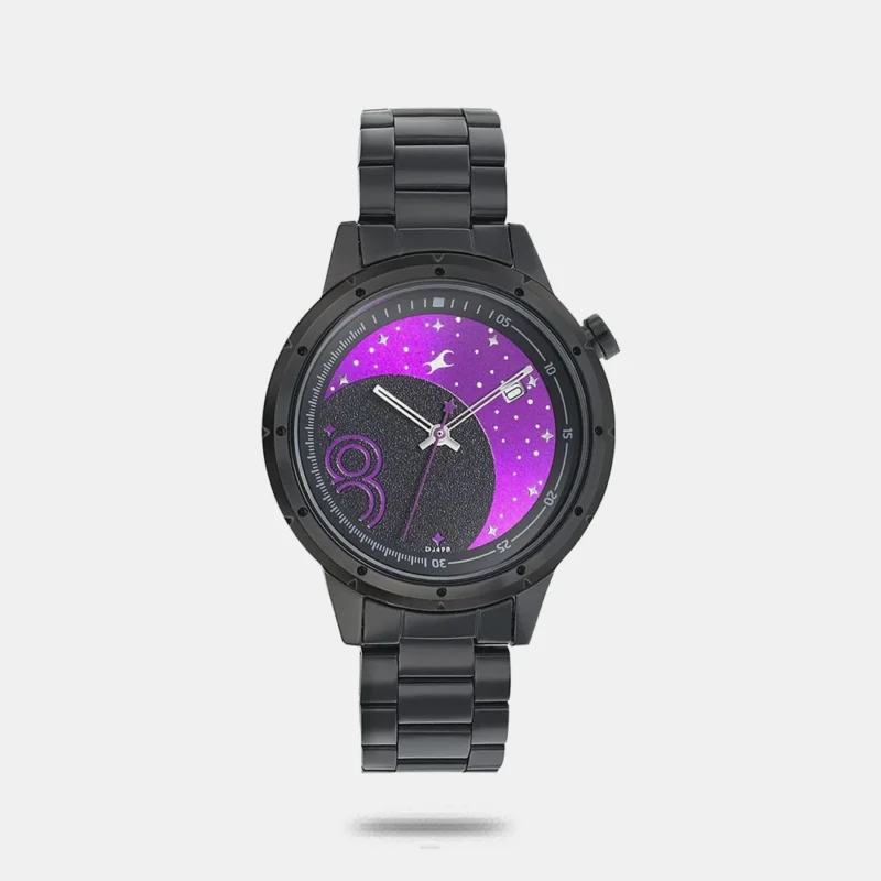 Fastrack Space Rover Quartz Analog with Date Bicolour Dial Stainless Steel Strap Watch for Girls 6291NM01