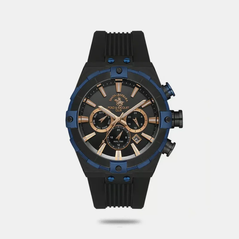 SANTA BARBARA POLO AND RAQUET CLUB BLACK MEN’S WATCH CHRONOGRAPH SB.1.10510-5