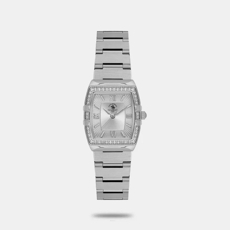 Santa Barbara Polo & Racquet Club Quartz Silver Dial Watch for - Women SB.1.10584-1