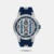 Designed to suit the preference of urban men, this analog watch from the collection by Santa Barbara Polo & Racquet Club is sure to make a style statement. Secured by a mineral glass, the silver round dial is protected in a case. It exhibits crown for time adjustment. The rubber strap flaunts a blue hue that accentuates the look of the watch. Moreover, it is fitted with a buckle clasp to ensure a secure fit on the wrist.
