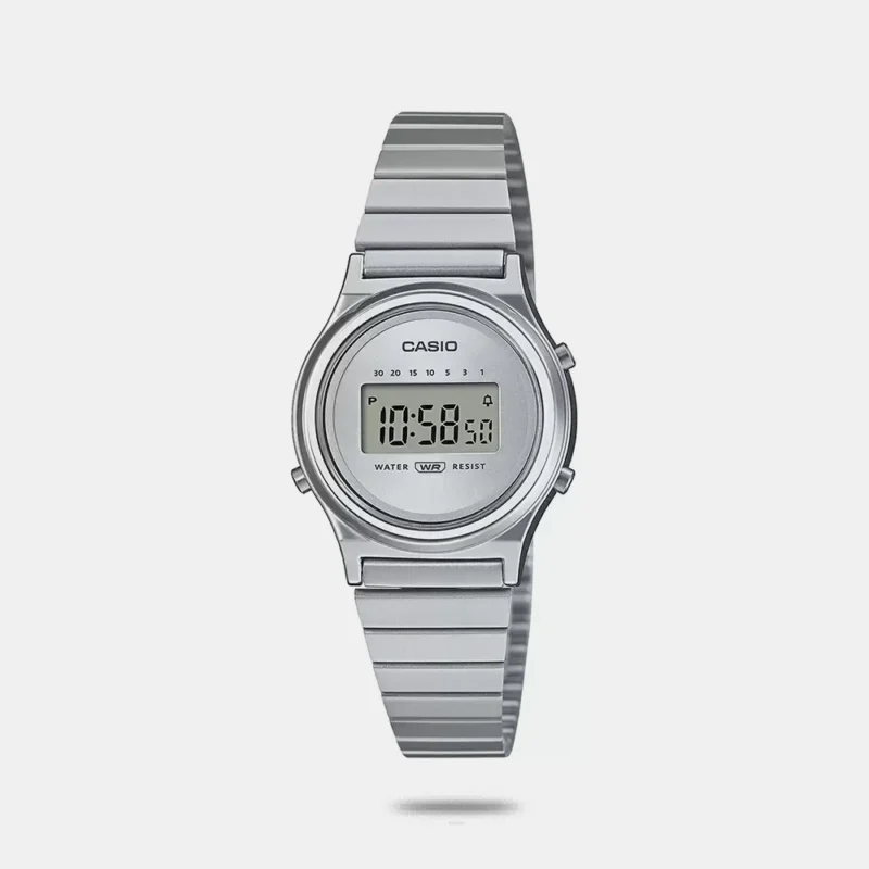 Casio Vintage LA700WE-7ADF Silver Digital Dial Silver Stainless Steel Band A2232