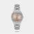 An exquisite watch for women who appreciate style and elegance. The model has a unique non-standard silver-colored case with stone inlay around the dial, which adds a sophisticated shine to any look.