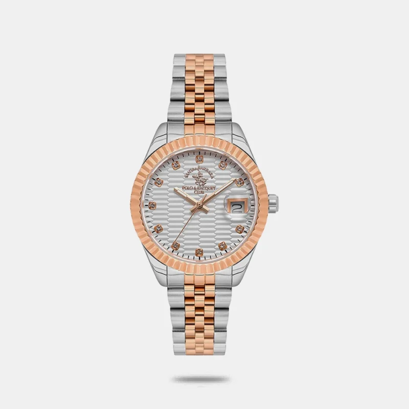 Santa Barbara Polo & Racquet Club Silver Dial Analog Watch for - Women SB.1.10643-4
