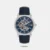 Independent design meets exceptional functionality in this watch. The steel case features a balanced matte and smooth finish, enclosing a guilloche dial with a transparent window and the brand logo. Applied hour markers combine strokes and Roman numerals, while leaf-shaped feuille hands with luminescent coating ensure visibility in the dark after exposure to light. A fluted crown with protective detailing enhances durability. The comfortable leather strap and secure clasp complete the design with reliable craftsmanship.
