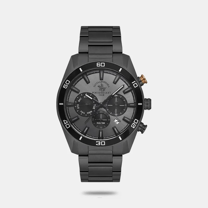 Santa Barbara Polo & Racquet Club Black Chronograph Watch for Men - SB.1.10498-5