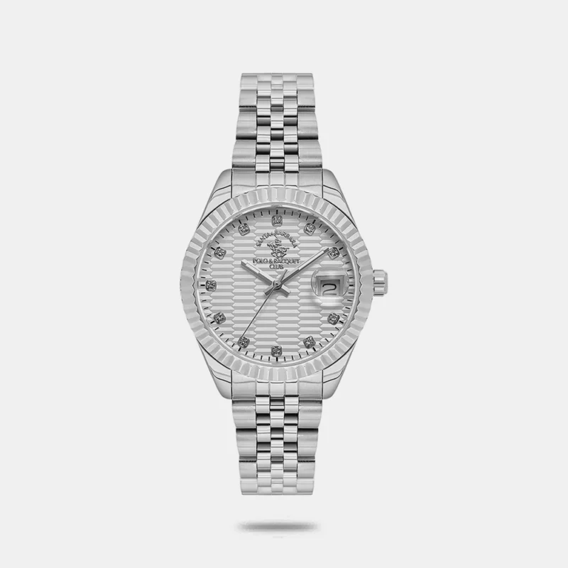 Santa Barbara Polo & Racquet Club Silver Dial Analog Watch for - Women SB.1.10643-5