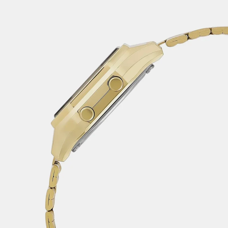Casio Vintage LA680WGA-9DF Digital Gold Dial Women Watch Gold Stainless Steel Strap D345 - Image 2