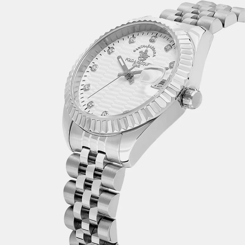 Santa Barbara Polo & Racquet Club Silver Dial Analog Watch for - Women SB.1.10643-5 - Image 2